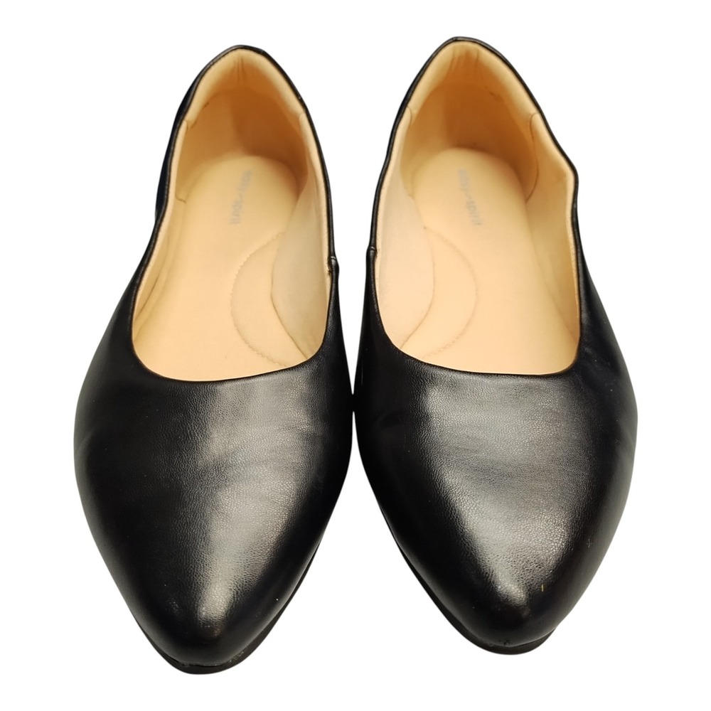 Easy Spirit Fellia Ballet Flats Womens 9.5M Black Synthetic Pointed Toe Slip On